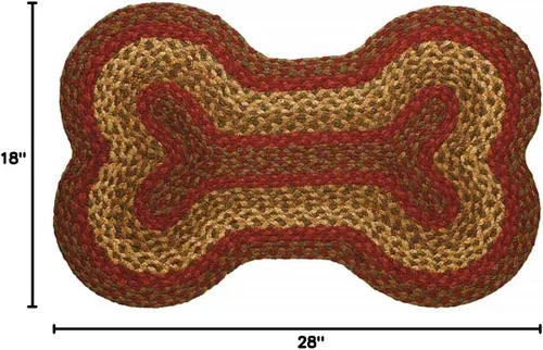 Miniatura 2 de IHF Rugs - Alfombra trenzada de hueso de perro canela