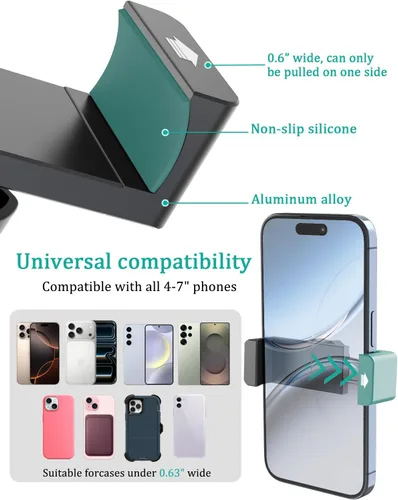 Miniatura 7 de Soporte de teléfono para cochecito, soporte de teléfono celular con cuello de cisne para cochecito de bebé, carrito de compras, bicicleta