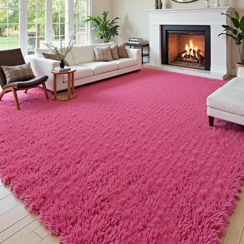 Miniatura 100 de Alfombras circulares súper suaves para niñas, castillo de princesa, tienda de campaña de 5 diámetros, alfombras circulares de área para dormitorio