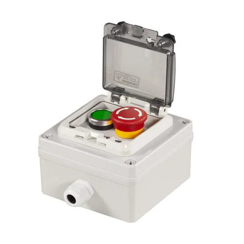 Miniatura 8 de Caja de botón de presión ip67 con botón de parada de emergencia, botón de cerradura, interruptor de llave de botón de presión con cubierta Botón