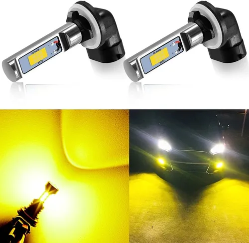 Miniatura 29 de AUXLIGHT H1 Bombillas LED antiniebla DRL, 3000 lúmenes, bombillas de repuesto extremadamente brillantes para automóviles, camiones, amarillo dorado