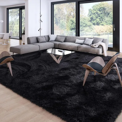 Miniatura 80 de Merelax Alfombra Moderna Suave y Esponjosa Shaggy para Dormitorio Sala de Estar Decoración de Sillas Pequeñas Alfombras Tapetes para Pies Piso, Verde