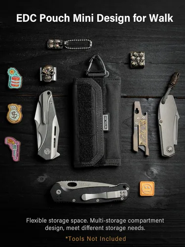 Miniatura 5 de TACTICAL GEEK - Organizador de bolsa de almacenamiento A2 M EDC, monedero de nailon, bolsillo de almacenamiento EDC multiusos, organizador