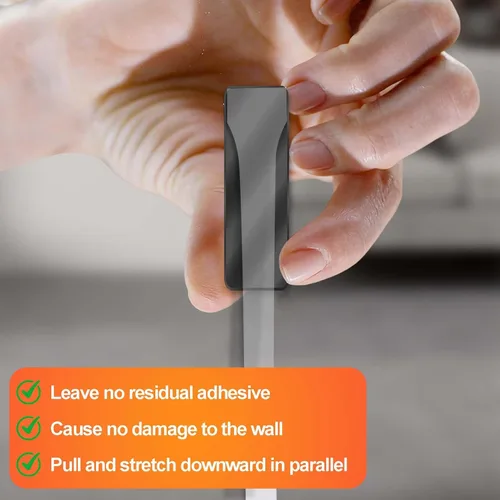 Miniatura 8 de 100 tiras transparentes para colgar cuadros, adhesivo invisible de repuesto para póster, resistente para colgar en la pared, sin daños, cinta