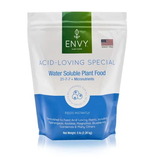 Miniatura 6 de ENVY Plant Foods Especial amante de los ácidos Fertilizante soluble en agua Alimento vegetal de hortensias, azaleas y bayas (0.5 libras)