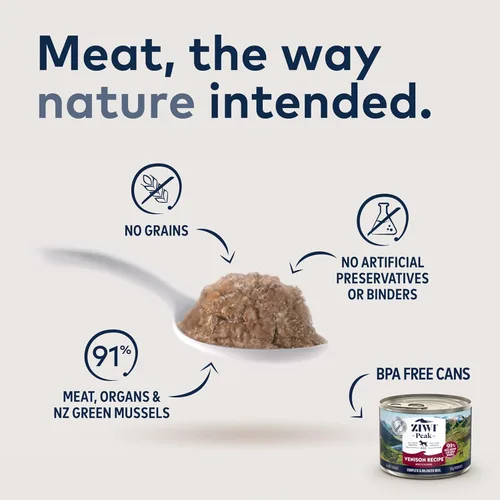 Miniatura 2 de ZIWI Peak - Alimento húmedo enlatado para perros, totalmente natural, alto en proteínas, sin granos, ingredientes limitados, con superalimentos