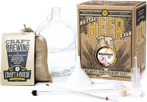 Craft A Brew - Hefeweizen - Kit de elaboración de cerveza - Haz tu propia cerveza artesanal - Equipo completo y suministros - Kit de inicio para