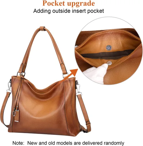 Miniatura 3 de Over Earth Bolsos de cuero suave para mujer, bolso de hombro tipo hobo grande