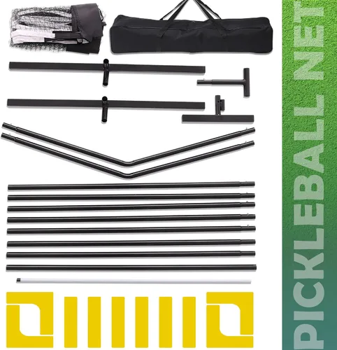 Miniatura 3 de DULCE DOM Red de pickleball portátil para exteriores con kit de marcado de cancha, redes de pickleball de 22 pies regulación USAPA tamaño completo