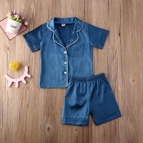 Miniatura 68 de Conjunto de pijama de manga larga con botones para niña pequeña, conjunto de ropa de dormir