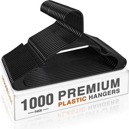 Miniatura 18 de HOUSE DAY Perchas de Plástico Premium Paquete de 10, Perchas para Ropa que Ahorran Espacio, Colgador Resistente para Abrigos - Organizadores