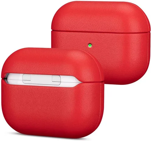 Miniatura 10 de Lopie Serie Hecha a Mano Funda de Cuero para AirPods Pro con Llavero, Completamente Envuelta con Cuero de Grano Completo Funda Protectora