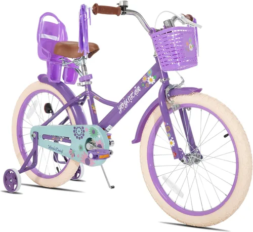 Miniatura 18 de Joystar - Little Daisy - Bicicleta infantil, unisex, para niños de 2 a 7 años, de 12, 14 y 16 pulgadas, con asiento para muñeca, serpentinas