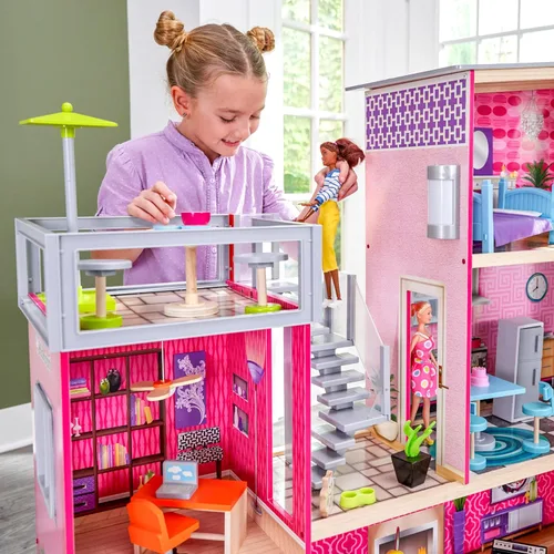 Miniatura 3 de KidKraft Casa de ciudad para muñecas con muebles para niñas