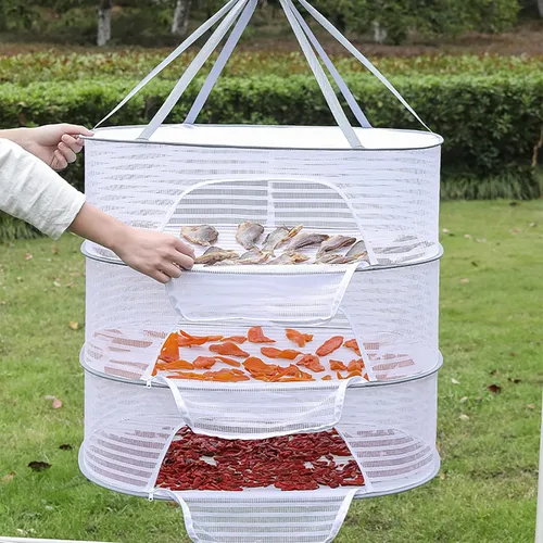 Miniatura 3 de Rejilla de secado de hierbas, red plegable de malla con cremallera, red de secado de alimentos para secar suéter para secar semillas, hierbas, 3
