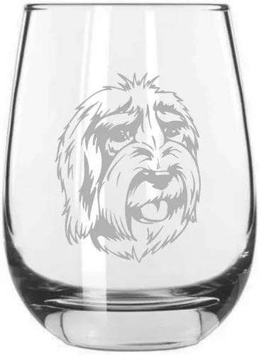 Miniatura 371 de Sakhalin Husky Dog - Copa de vino grabada personalizada de 15.25 onzas sin tallo