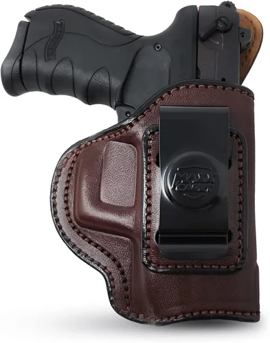 Miniatura 11 de PH - Funda de cuero genuino para pistola Walther PK380, funda de cuero táctica Iwb, funda de cuero oculta, cómoda apéndice de transporte diario
