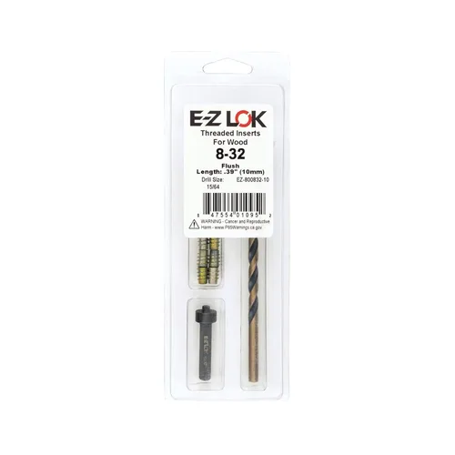 Miniatura 15 de Kit de reparación de rosca hexagonal E-Z para insertos roscados embutidos de madera blanda 5/16-18 x 25mm, taladro, herramienta de instalación