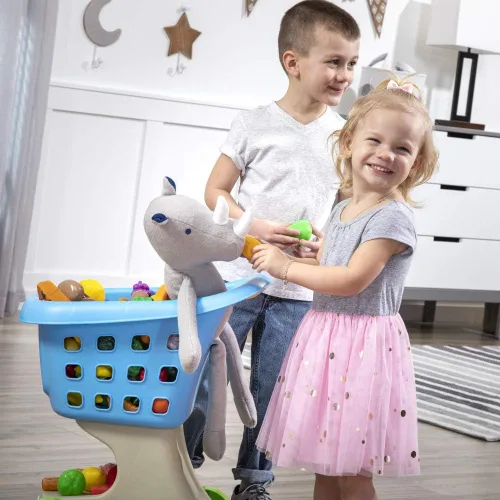 Miniatura 4 de Step2 Carrito de compras Pequeño ayudante para niños, carrito de abarrotes de juego, hecho de plástico duradero, para niños de 2 años en adelante