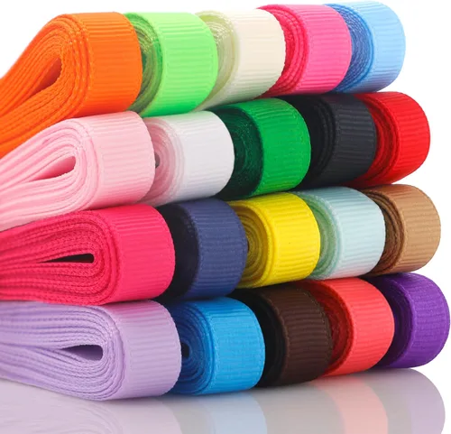 Miniatura 10 de QingHan Cinta de grogrén de 3/8 pulgadas para regalos, envoltura, manualidades, boutique, cinta de tela, 160 yardas (80 x 2 yardas)