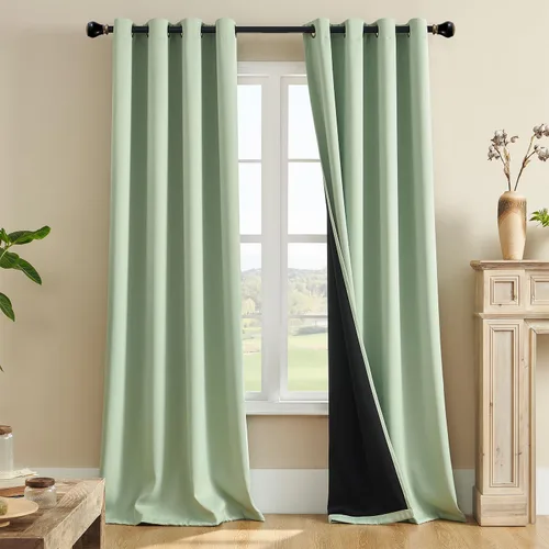 Miniatura 11 de Rutterllow - Cortinas 100% opacas, paneles de cortina con ojales, aislamiento térmico y bloqueo de luz para habitación y sala de estar