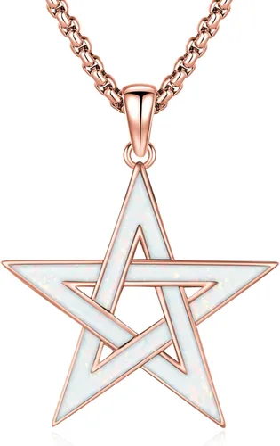 Miniatura 33 de Eusense Collar de ópalo para mujeres y hombres, joyería de ópalo azul y blanco de plata de ley 925 con dije de ópalo auténtico, regalo