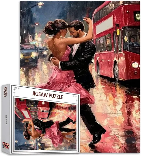 Miniatura 23 de Rompecabezas de mujer vieja de 1000 piezas para adultos, familias (niña, dama, pizza, naipe, vino tinto, amigas) piezas que encajan perfectamente