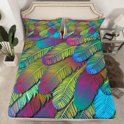 Miniatura 41 de Erosebridal Sábana bajera ajustable con patrón de piedra azul con estampado de mármol azul, juego de ropa de cama líquida trippy para niños, niñas