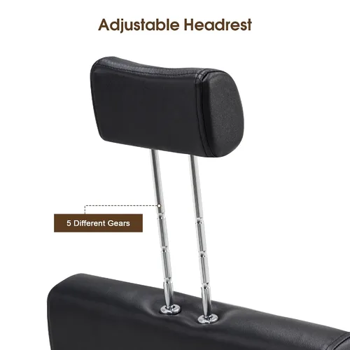 Miniatura 3 de BarberPub Clásico Recline Silla de peluquero hidráulica Salón Spa Silla de peluquería Equipo de belleza de peluquería 3018 (negro)