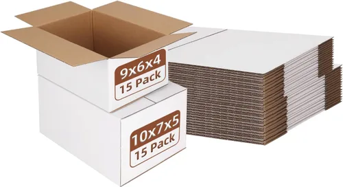Miniatura 8 de Hoikwo Paquete de 40 cajas de envío de 4 x 4 x 2 para pequeñas empresas, cajas de cartón de embalaje negras, caja de embalaje de correo móvil