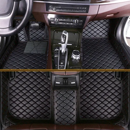 Miniatura 14 de Tapetes de piso de automóvil para el 99 % de los sedán, SUV deportivos, protección para todo tipo de clima, tapetes de cuero impermeables