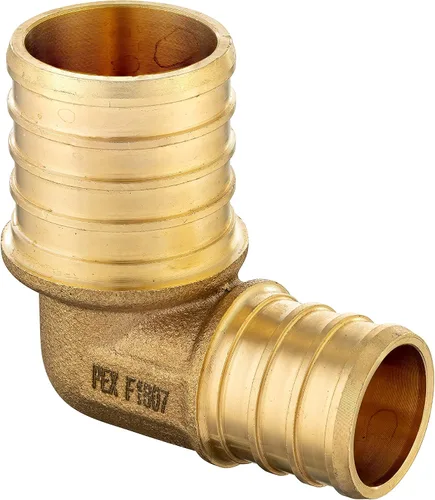 Miniatura 7 de Paquete de 10 codos reductores PEX, latón de 3/4 x 1/2 pulgadas, 90 grados, certificado ASTM F1807
