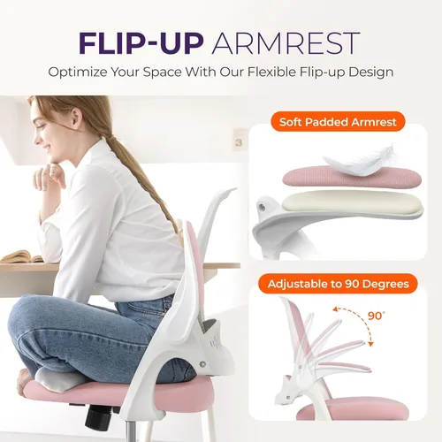 Miniatura 5 de NEO CHAIR Silla de escritorio para oficina y gaming ergonómica con soporte lumbar ajustable, altura regulable, ruedas giratorias, brazos abatibles