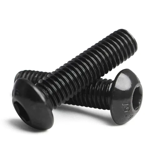 Miniatura 3 de Tornillos de cabeza de botón M4 x 45 mm, acero de aleación de grado 10.9, acabado de óxido negro, accionamiento hexagonal Allen métrico, totalmente