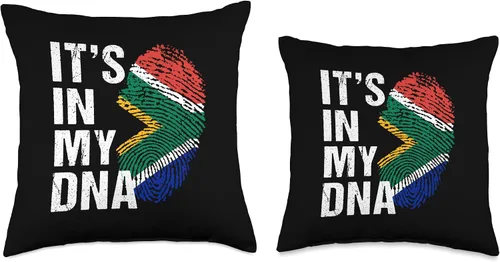Miniatura 3 de It's in My DNA south african Pride - south africa Flag Throw Pillow
