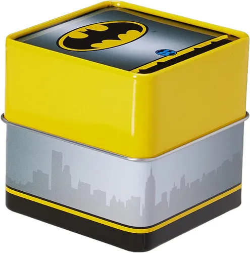 Miniatura 3 de Accutime Reloj analógico de cuarzo Batman para niños, niñas y adultos de todas las edades, Cara roja y correa negra, Batman Reloj de pulsera