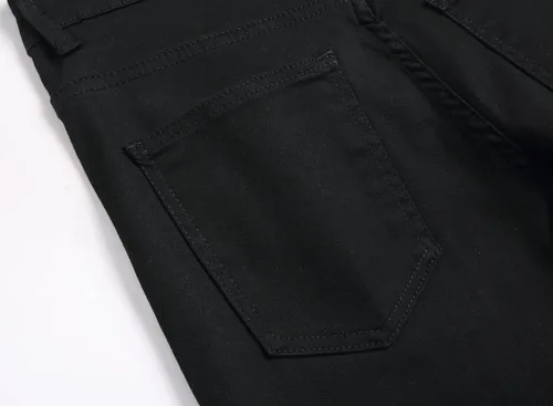 Miniatura 159 de Baylvn - Pantalones de mezclilla entallados y estampados para hombre con corte recto