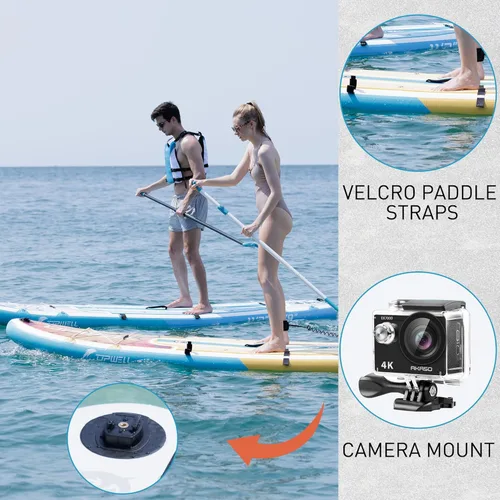 Miniatura 3 de UPWELL Tabla de remo de pie de 10 pies 6 pulgadas / 11 pies para jóvenes y adultos, tabla de remo inflable con diseño estable, accesorios de SUP