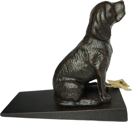 Miniatura 9 de LuLu Decor, Tope de puerta de perro de hierro fundido, peso de los topes de puerta 5 libras, 8.5 x 7.5 x 3.5 pulgadas (marrón)