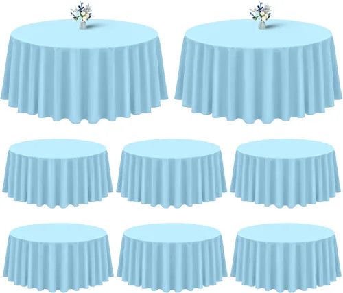 Miniatura 60 de Showgeous Paquete de 4 manteles rectangulares de poliéster de 60 x 102 pulgadas, resistentes a las arrugas, lavables, para bodas, mesas de comedor