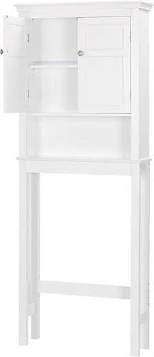 Miniatura 8 de UTEX Gabinete de almacenamiento sobre el inodoro, organizador de baño sobre el inodoro con estantes ajustables, armario de almacenamiento sobre