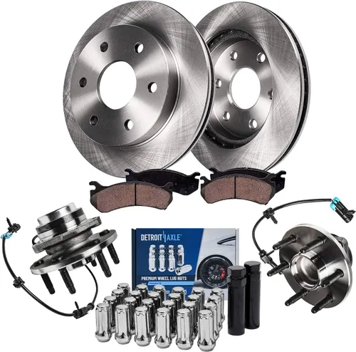 Miniatura 101 de Detroit Axle - 4 rotores de freno para Ford 2012 2013 2014 F-150 Lobo, repuesto de rotores de freno de disco: rotor delantero de 13.78 pulgadas