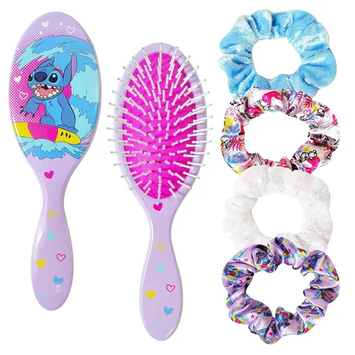 Miniatura 11 de Frozen Princess Elsa - Juego de 5 piezas de accesorios para el cabello, 1 cepillo regular de 9 pulgadas y 4 coleteros de Frozen - Cepillo Accesorios