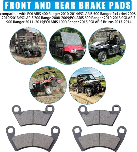 Miniatura 5 de JINGKE Pastillas de Freno Delantero y Trasero para Polaris Ranger 700/800/900 y RZR 900/800
