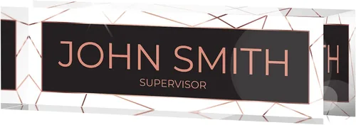 Placa de nombre personalizada para escritorio, placas de nombre personalizadas de 2½/x8 pulgadas, acrílico transparente grueso, caja de regalo,