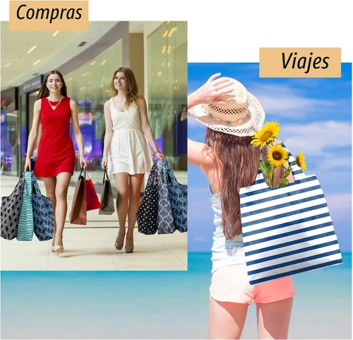 Miniatura 7 de Bolsas de la compra de animales reutilizables plegables bolsas de comestibles