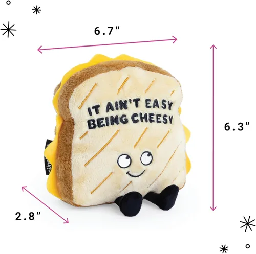 Miniatura 4 de Punchkins Peluche de queso a la parrilla, no es fácil ser cursi, lindo queso a la parrilla, regalo tonto, juguete de peluche de comida para regalar