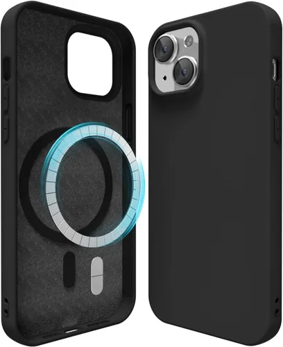 Miniatura 64 de oakxco Funda de silicona para iPhone 12 Pro Max, magnética, compatible con carga inalámbrica Magsafe, cubierta protectora de goma suave y delgada