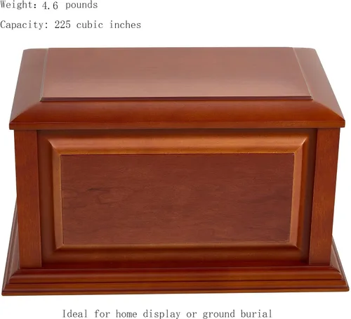 Miniatura 2 de Caja de urna de cremación funeraria de madera extra grande hecha a mano para cenizas humanas adultas de hasta 225 libras