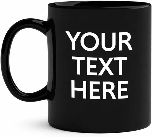 Miniatura 12 de GotPrint Tazas personalizadas con texto, taza personalizada con mensaje, regalo personalizado, diseño de doble cara, taza de café única, borde Negro